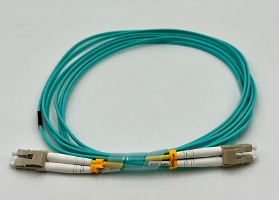 LC-LC Duplex 50/125 Multi Mode 10GB Optic Fiber Patch Cable 3 meters