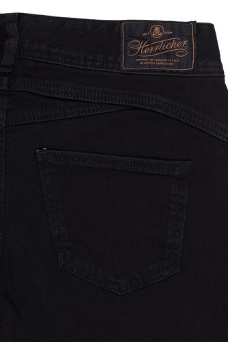 Herrlicher Gina Slim Stretchjeans Low Waist Denim Damen Röhrenjeans Schwarz Grau - Picture 4 of 7