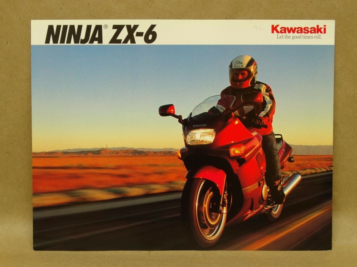 パンフレット　ムビチケ Vintage 1992 Kawasaki Ninja ZX-6 ZX600 D3 Motorcycle