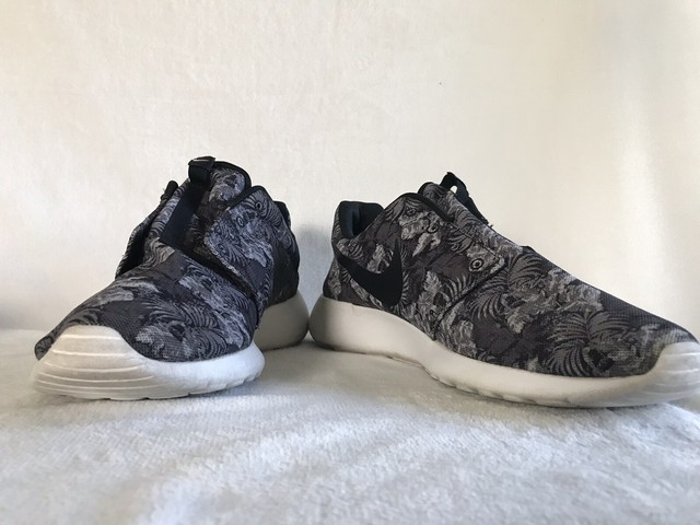 roshe run cool grey black print