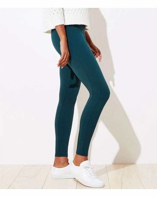 New Ann Taylor LOFT Petite Leggings In Ponte, Green, Size XXS XXSP Petite