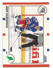 JOHN OGRODNICK 1990-91 SCORE CARD NEAR MINT+ CONDITION