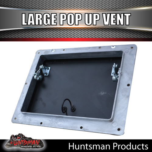 X2 Large black pop up ROOF AIR VENTS Trailer Canopy Truck Horse float