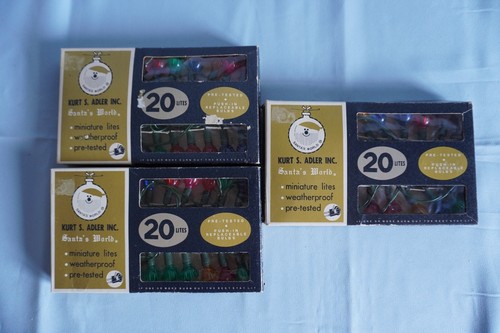 Kurt Adler Santa's World 3 sets of 20 mini flower Christmas lights multi colored - Picture 2 of 10
