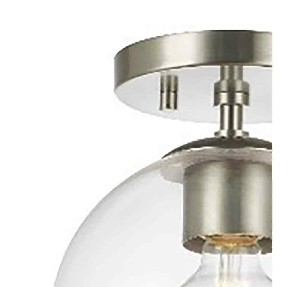 Hampton Bay Vista Heights 8 in. Brushed Nickel Semi Flush Mount Ceiling Light