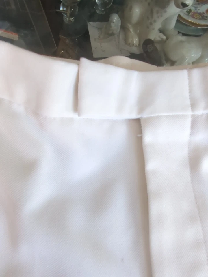 Pantalones cortos de tenis vintage de poliéster blanco Paul Sullivan Sportswear años 70 Foto 4 de 4