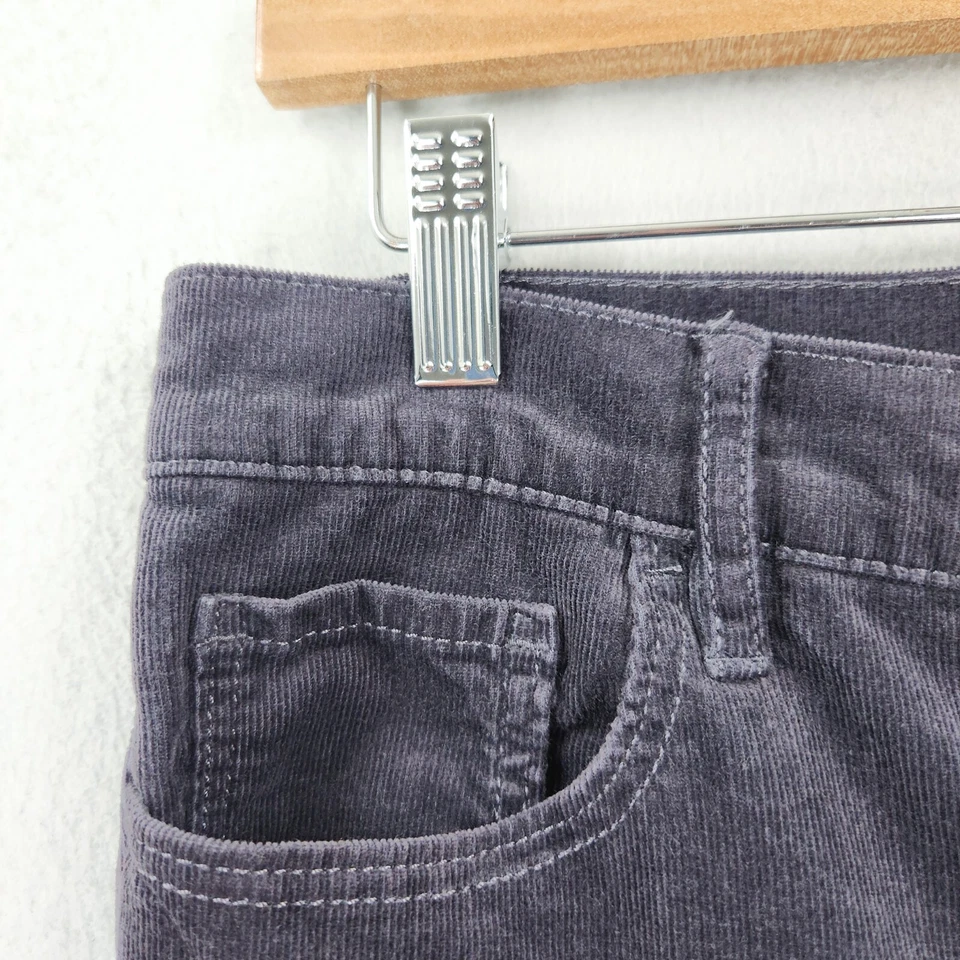 Pantalones Ann Taylor LOFT para mujer 8 púrpura pana pierna ajustada tiro alto botón mosca Foto 3 de 4