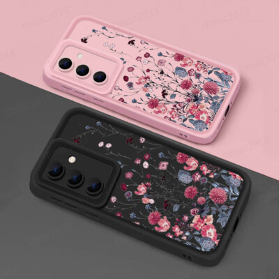 Handyhülle Für Samsung S24 Ultra S23 FE S22 A55 A54 Stoßfeste Blume Soft Cover