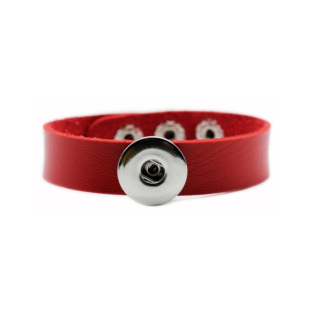 10pcs Multi Color 18mm Ginger Snap Charms Leather Bracelet Fit 18mm