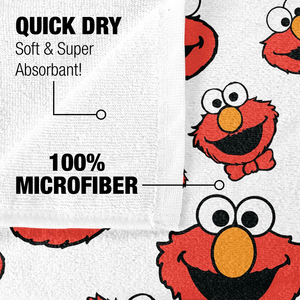 Sesame Street Elmo Face Pattern Officially Licensed Beach Towel 30"x60"