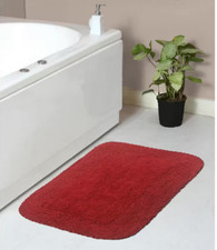 Radiant Collection 100 Cotton Bath Rug Set, Machine Wash, 17x24 in. Rectangle
