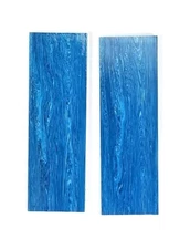 2 Pieces 1/4" CYAN JUMA GEM  KNIFE / GUN Handle Scale Material 6 x 2 x .250