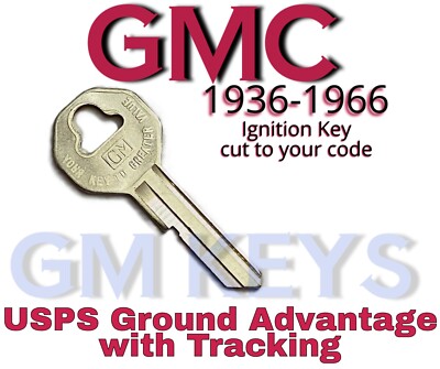 1936-1966 GM GMC Ignition Key Cut to Code 9251-9499