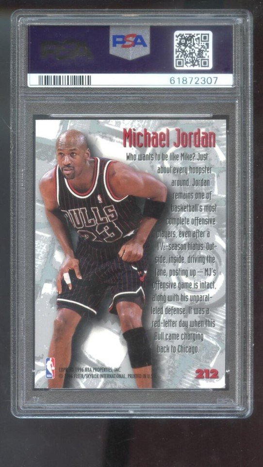 199596 Fleer Metal 212 Michael Jordan Nuts & Bolts And PSA 10 Graded