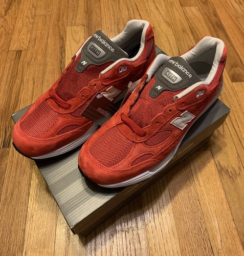 Kith Ronnie Fieg X New Balance 992 “Kithmas” Team Red/Kool Grey Size US 11  | eBay