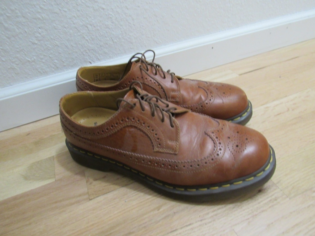 Martens 3989 Brogue Shoes winged tips 11 mens Brown