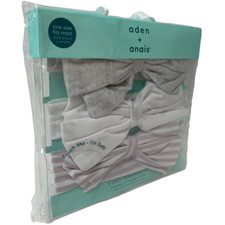 Baby Girl Headband Set Of 3 By Aden  Anais Bow Tie Cotton And Spandex New