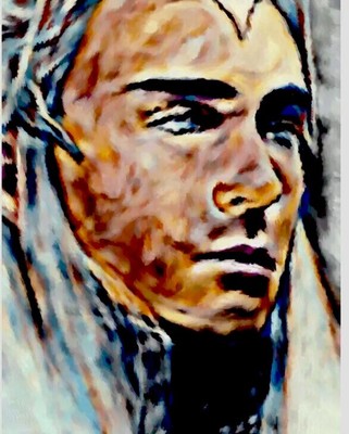 Lee Pace King Thranduil Der Hobbit Original Hand Ölgemälde Skizzenkarte ACEO