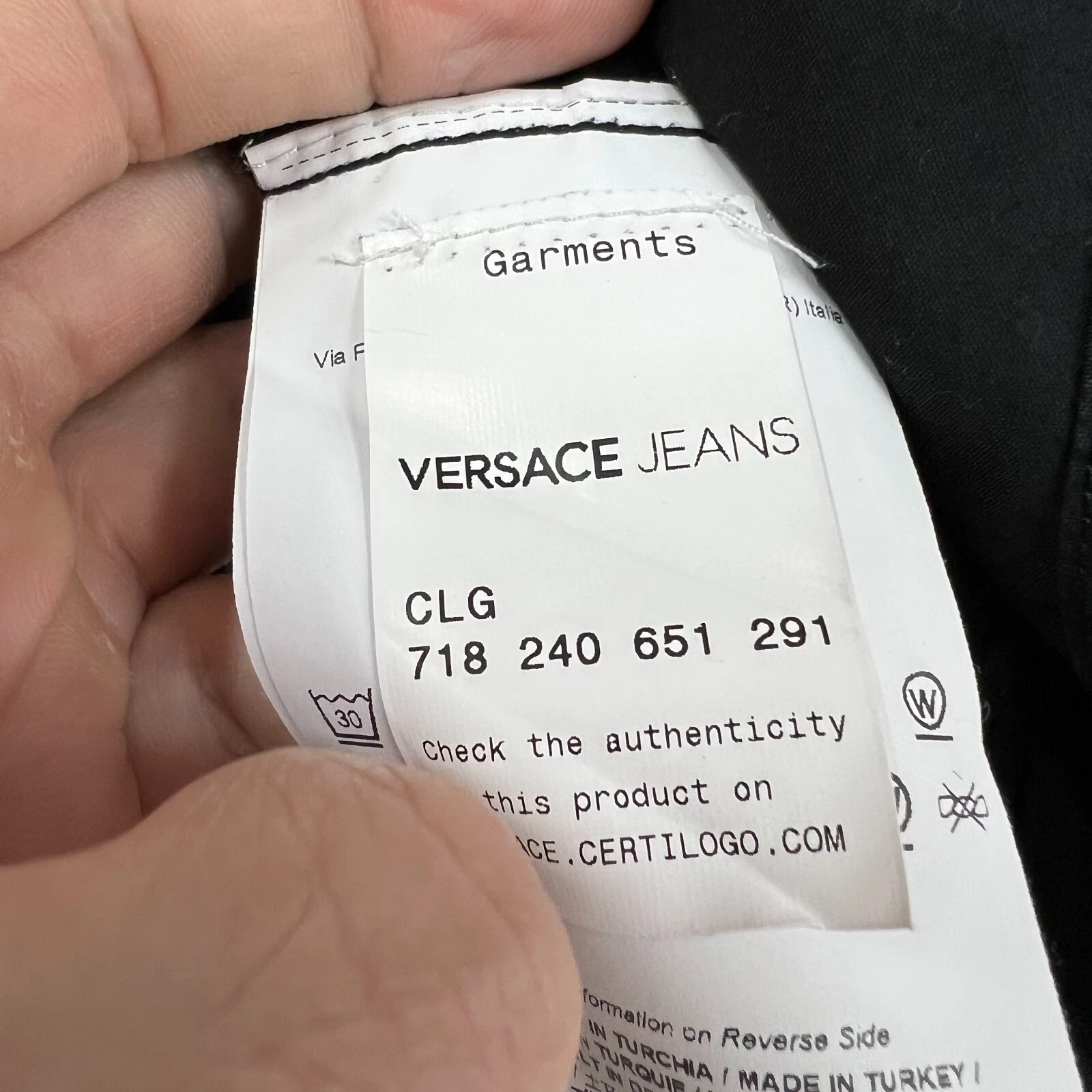 Camicia abito nero Versace jeans taglia IT 50 US M