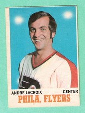 (1) ANDRE LACROIX   1970-71 O-PEE-CHEE  # 84 FLYERS CREASED CARD  (I8334)