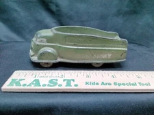 Vintage SUN RUBBER CO. 1950s U.S. Army Armored Military Vehicle Toy tank car 6"