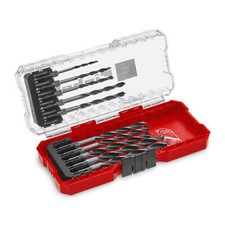 Image of Einhell 10 Piece Hex Shank Wood Drill Bit Set in S Case