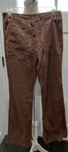 Sage Women Embroided Pants Size Medium Wide Legs - image 1