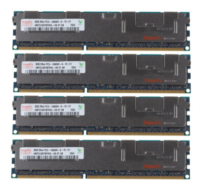 Hynix 32 GB 4X 8 GB DDR3 RAM PC3-10600R 1333Mhz 2Rx4 ECC Reg Server DIMM Memory