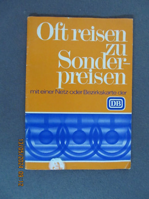 Oft reisen zu Sonderpreisen m.Netz- oder Bezirkskarte der DB, Mai 1976, 42 S.,A5
