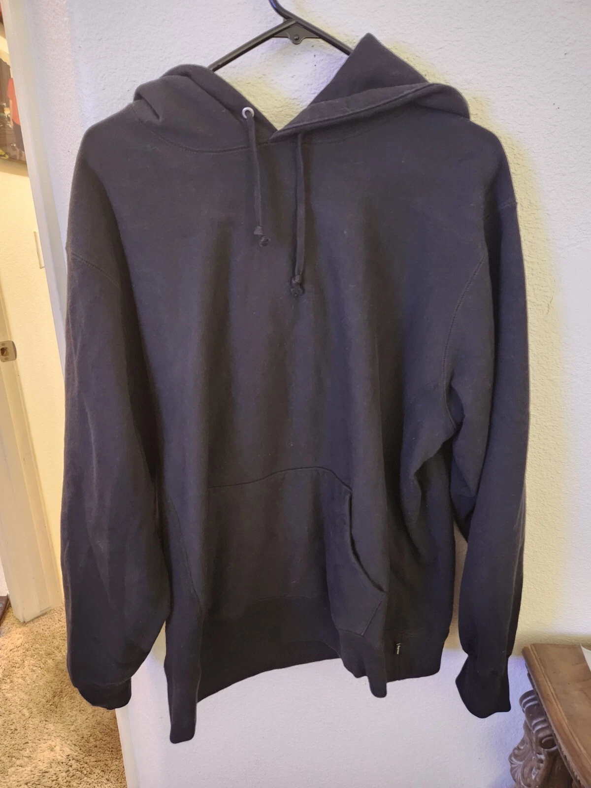 Sweat shirt à capuche logo en relief FW17 noir taille XL