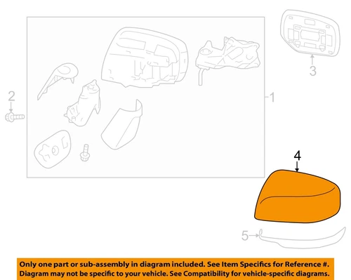 SUBARU OEM 12-18 Forester Front Door Outside Mirrors-Mirror Cover 91054FJ030