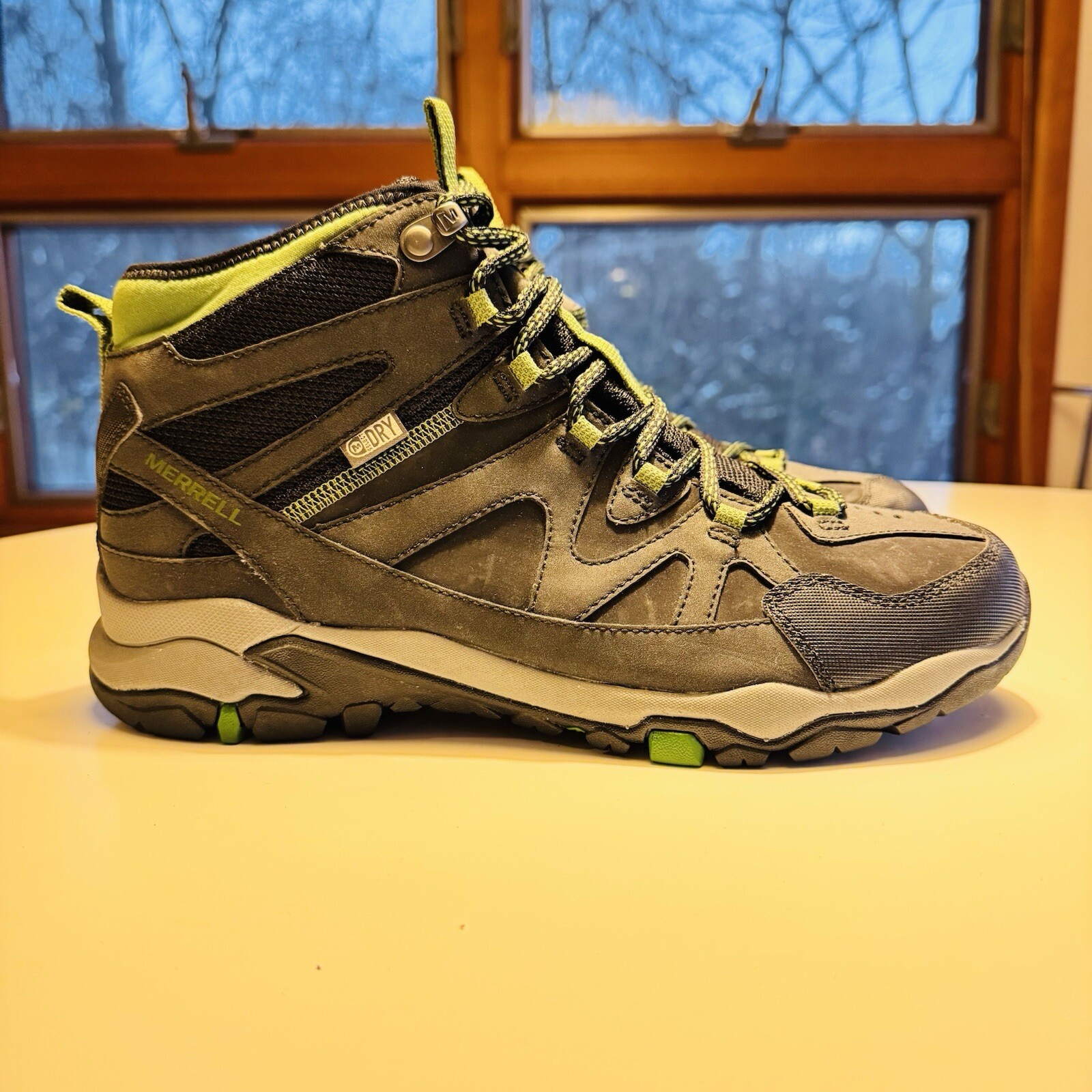 Merrell TAHR scarponi da trekking uomo taglia media 9 nero verde scarpe da trail ammortizzate