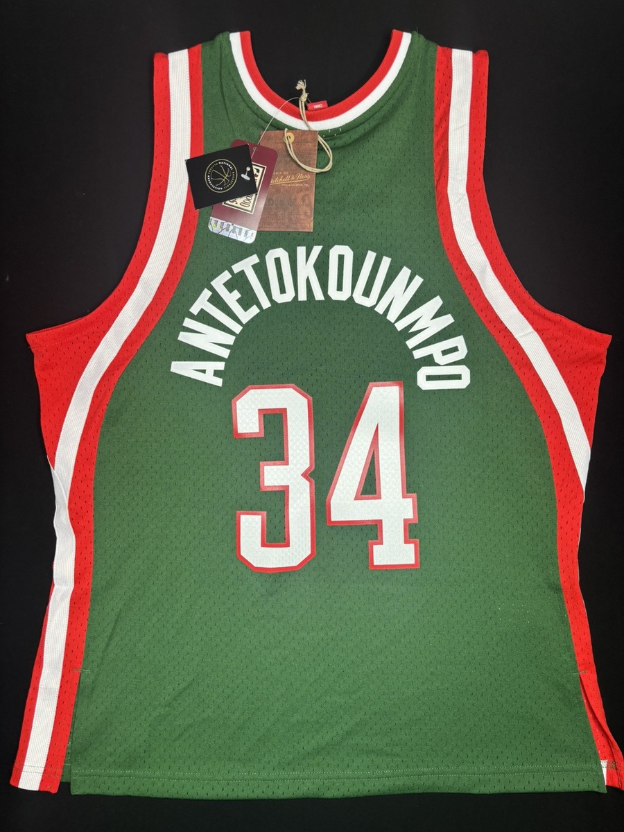 汁*歳様 NBA BUCKS Mitchell & Ness ミッチェルアンドネ NWT Authentic Giannis Antetokounmpo Mitchell Ness 2013 2014 Bucks