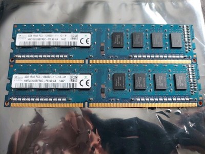Pair 2x 4GB Tested GOOD Hynix DDR3 1600 PC3 12800 RAM Memory DIMM Module Legacy
