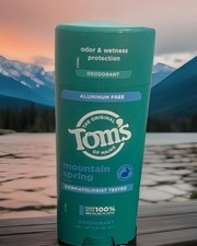 Tom's of Maine Aluminum Free DEODORANT - Mountain Spring, 3.25oz - Brand NEW 