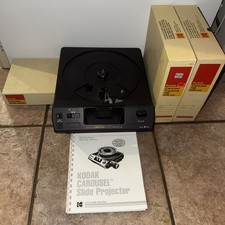 Kodak 4600 Carousel Slide Projector w/ Manual, Stack Loader, 2x 140 Slide Trays