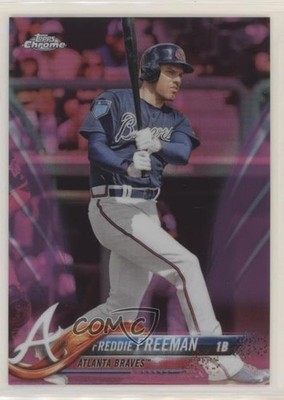 2018 Topps Chrome Pink Refractor Freddie Freeman #23 0e72