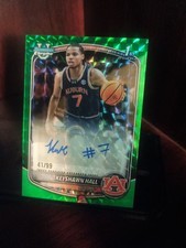 2025-26 Bowman Chrome U Keyshawn Hall Bowman 1st Auto /99 Green Geometric CPA-KH