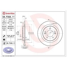 2x Brembo Scheibenbremse hinten 58411G2700 21065741