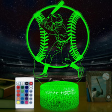 Baseball Night Light Gifts for Boys 16 Colors Changing with Remote Touch Models
