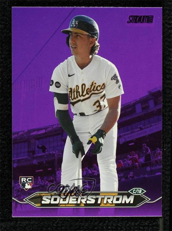 2024 Topps Stadium Club Purple Foil 56/75 Tyler Soderstrom #215 05k6