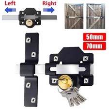 50/70mm Double Long Throw Gate Lock with 5 Keys for Garden Locking Bolt Rim Lock