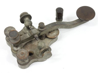 Lewis Antique 1876 Straight Telegraph Key Telegraphy Morse Code (very nice)