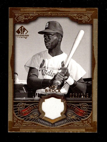 2006 SP LEGENDARY CUTS LOU BROCK GAME USED JERSEY 26/225 CARDINALS
