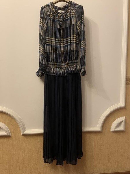 Women Patrizia Pepe Dress Navy Silk 36