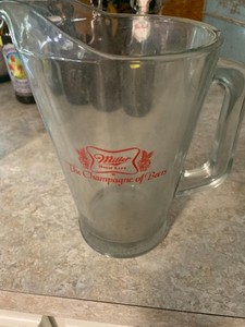 Miller Beer Glass Pitcher