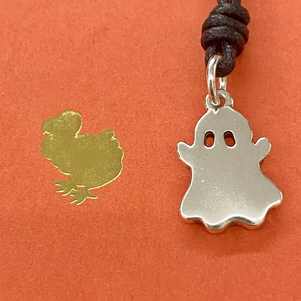 Dodo Pomellato Collana Ciondolo Fantasma Fantasmino Halloween Argento Raro Orig - Immagine 2 di 3
