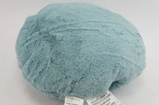 New Mainstays Faux Fur Round Decorative Throw Pillow 16" Blue