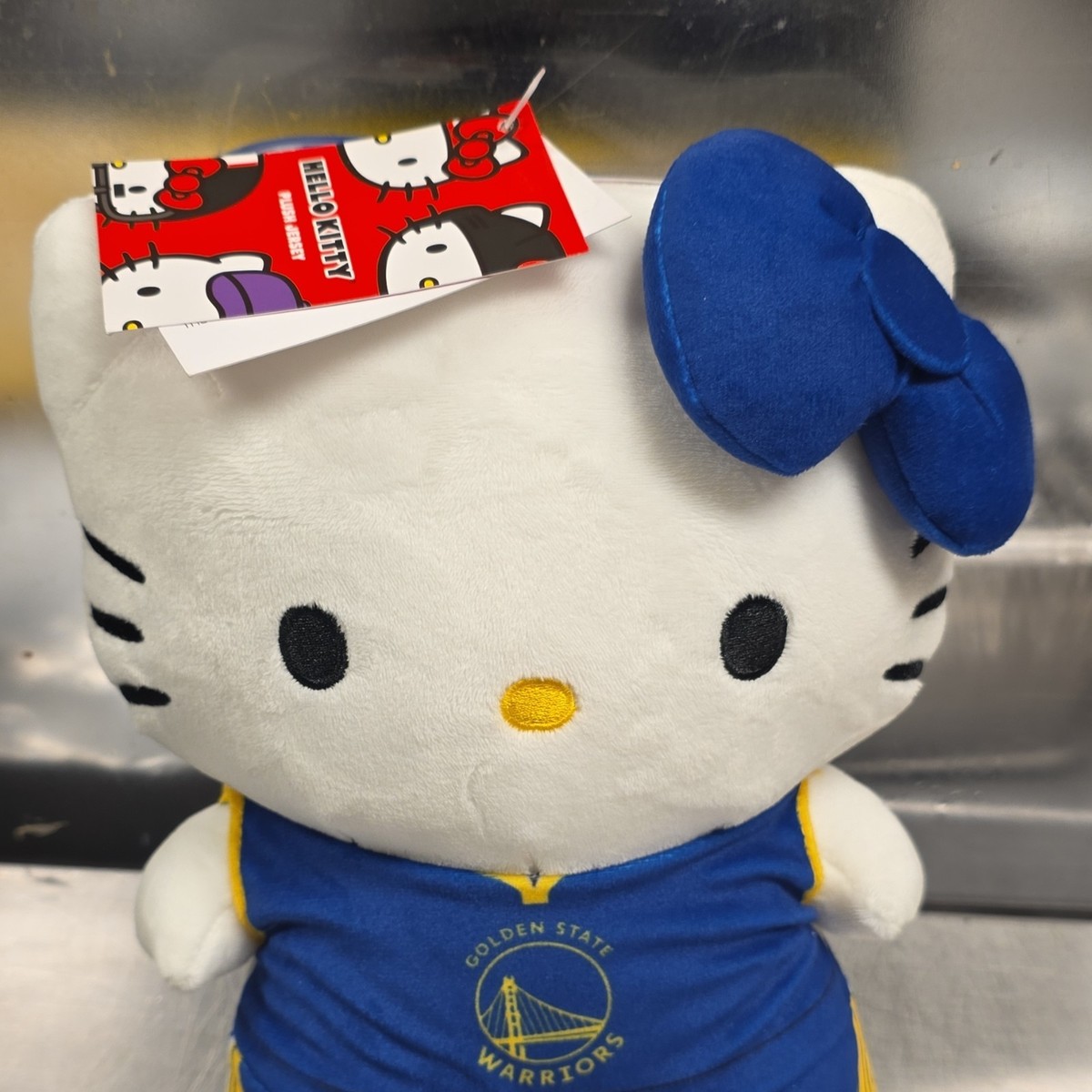Hello Kitty Golden State Warriors NBA Plush Figure White Blue