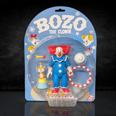 Bozo the Clown 5-Inch Action Figure - Classic TV Icon with Circus Accessories